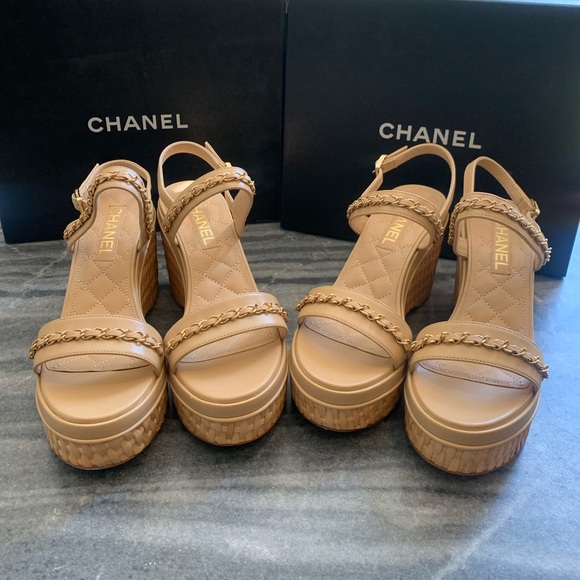 COPY - Chanel sandals in size 39. Beggie color. - Picture 9 of 9